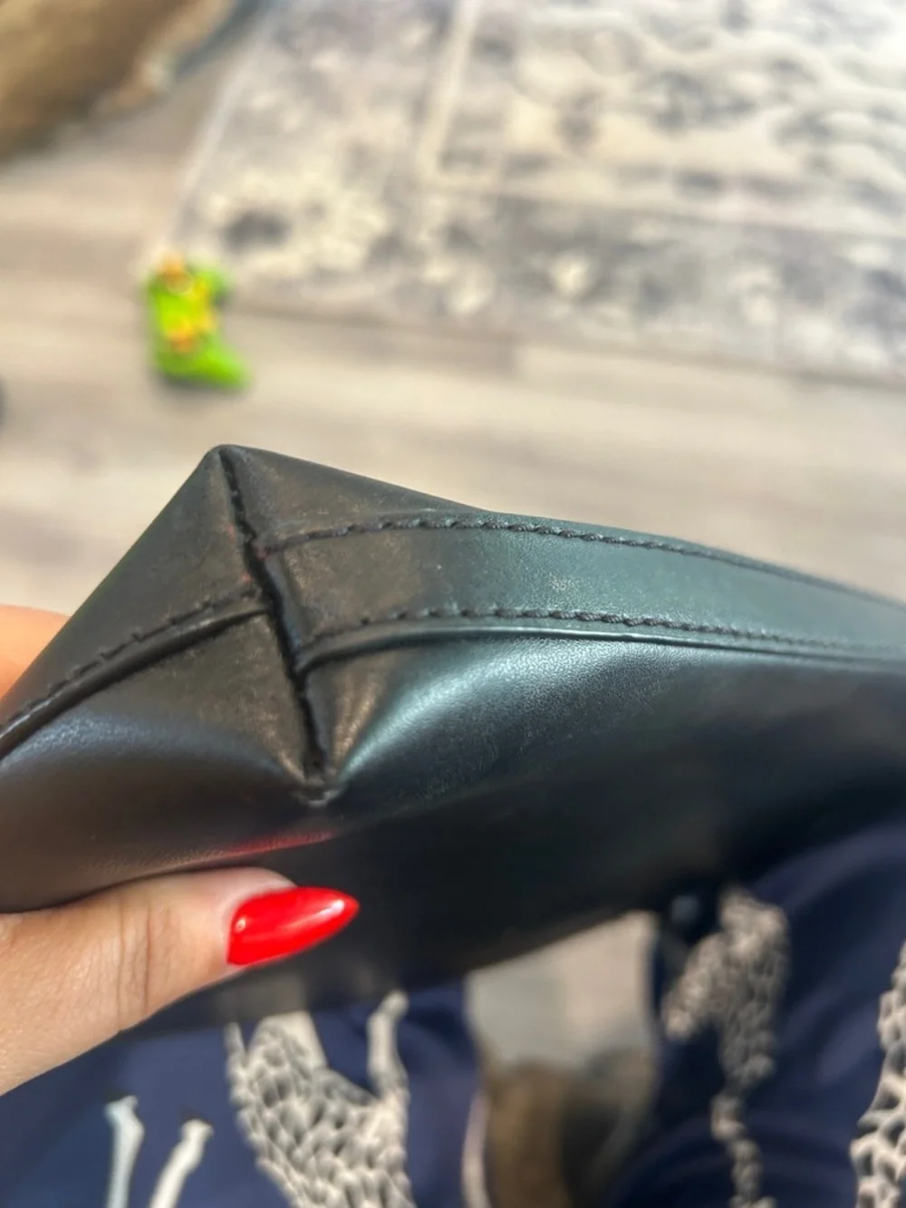 kate spade Black Leather Crossbody Pouch with Gold Logo
